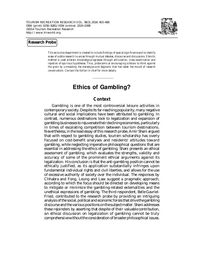 Online gambling dissertation